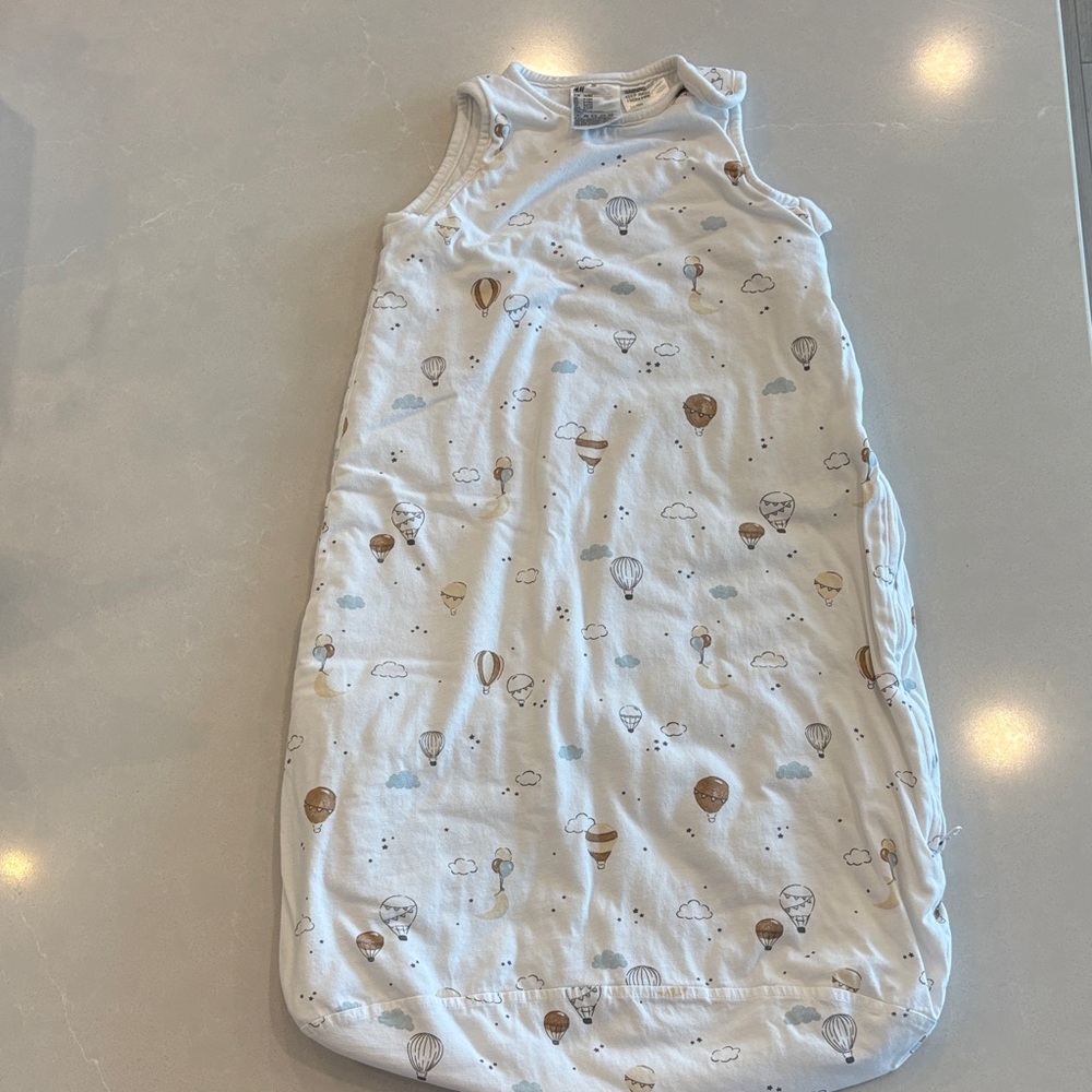 H&M White Baby Sleeping Bag with Cloud Print
